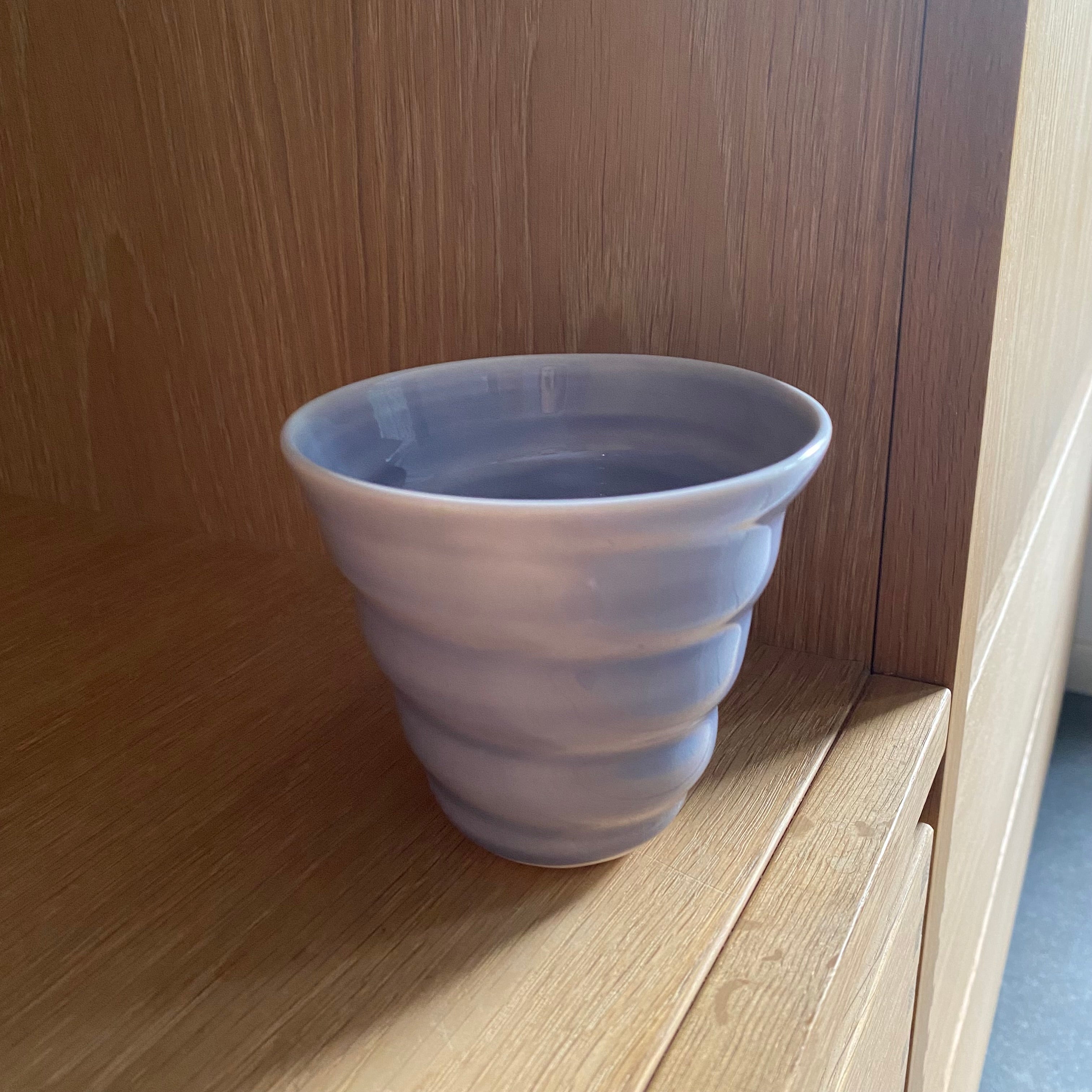 Porcelæn spiralkop latte - lavendel