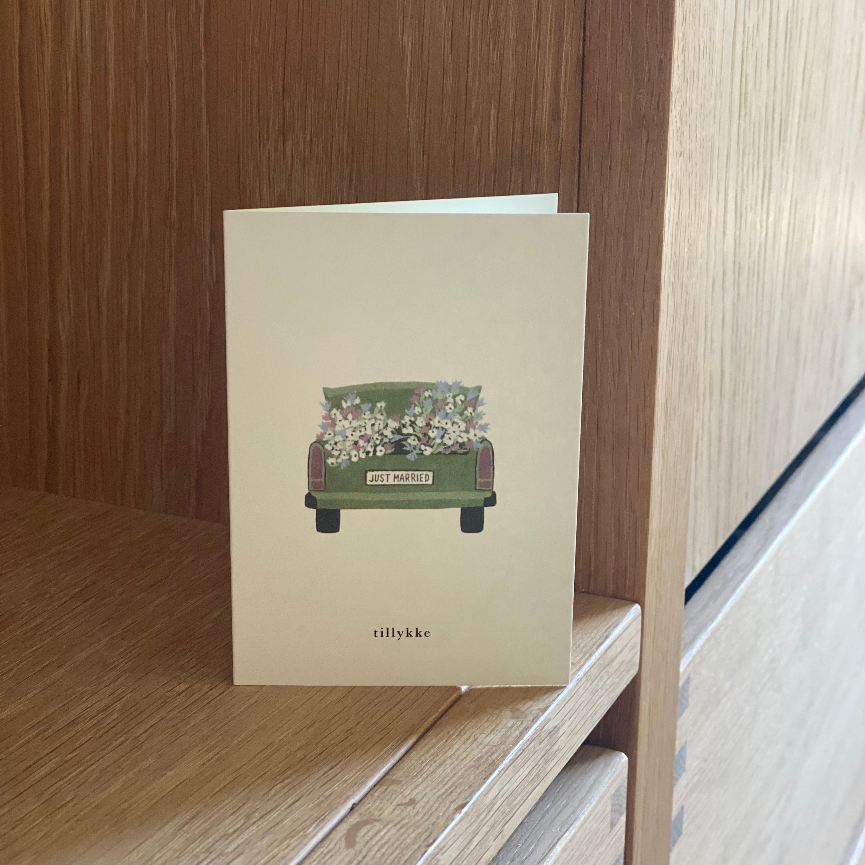 Lykønskningskort - lille kort til gaven - tillykke (bryllup)