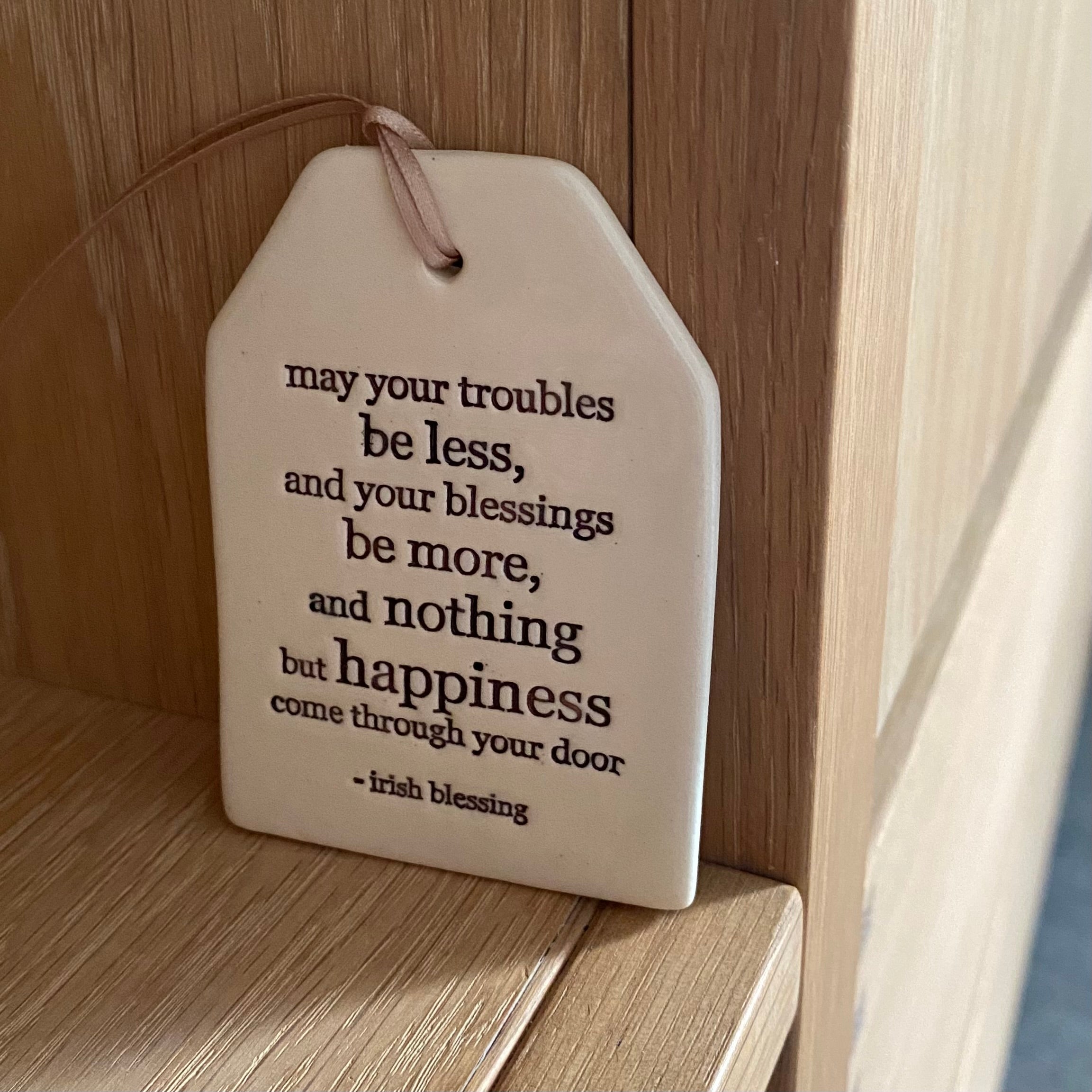 Paper Boat Press quote tag - may your troubles be less....