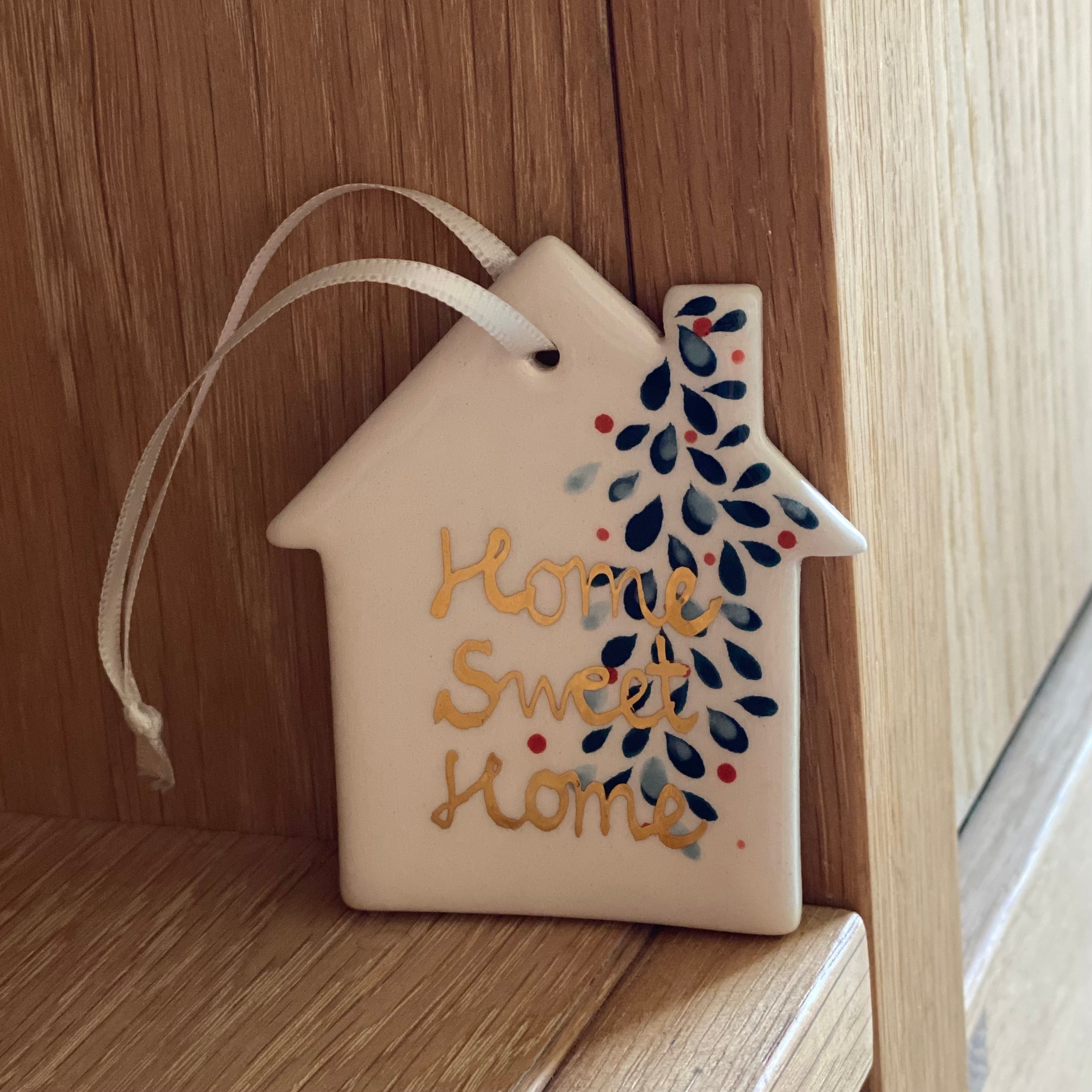 Nyhed - Keramik ophæng hus - Home sweet home - Marinski