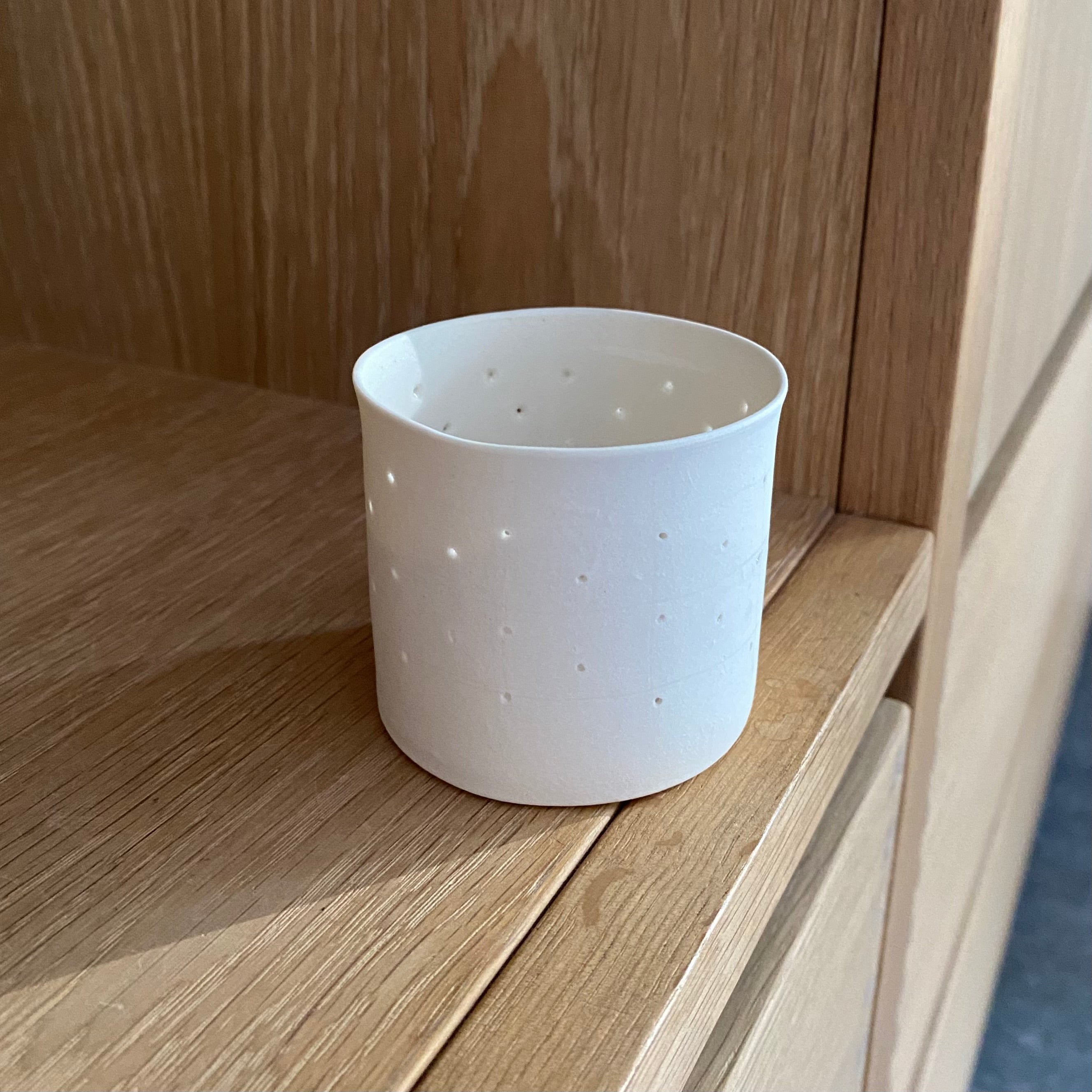 Esther Pedersen tealight holder small starry sky - white