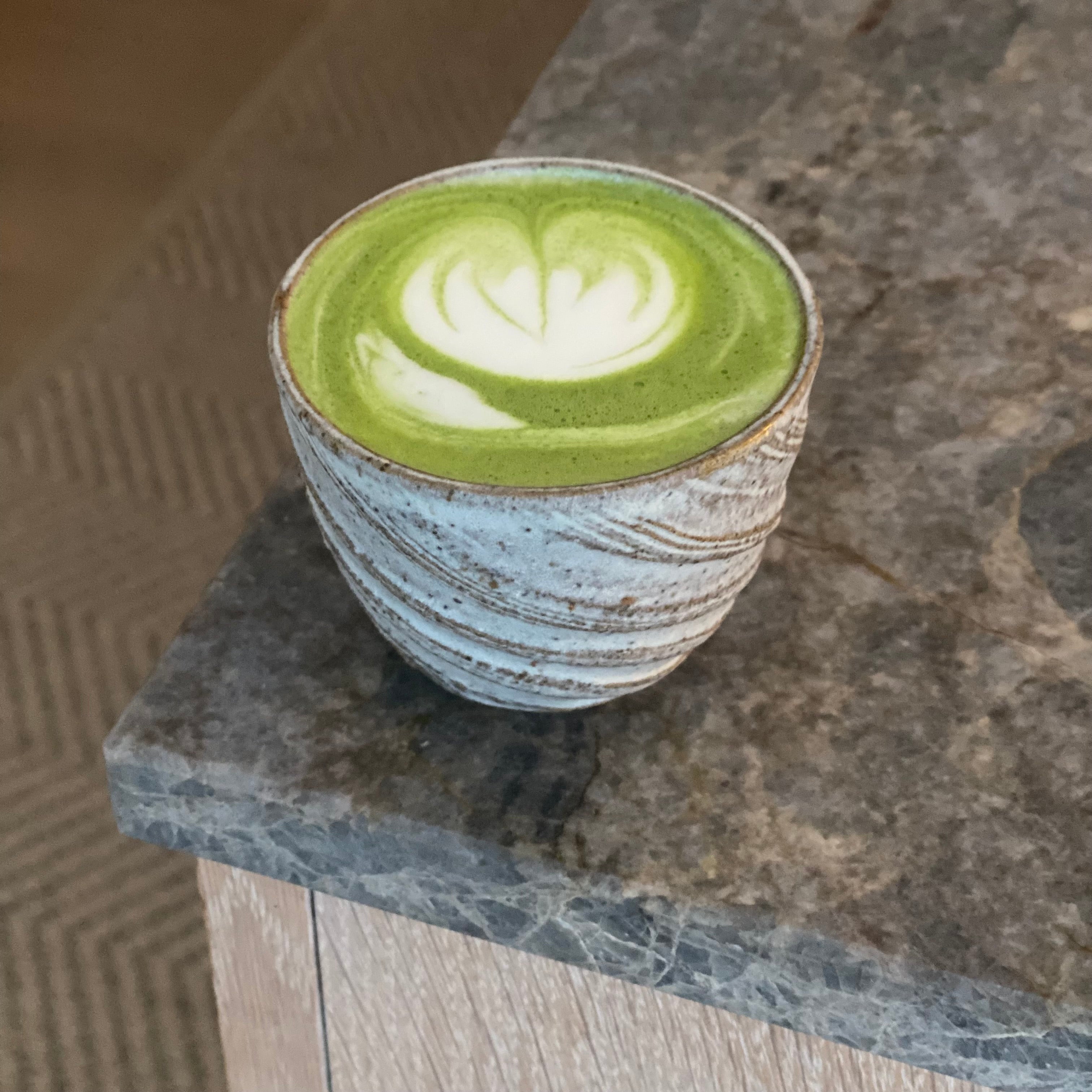 Blacksmith cup Fluted - blue-grey