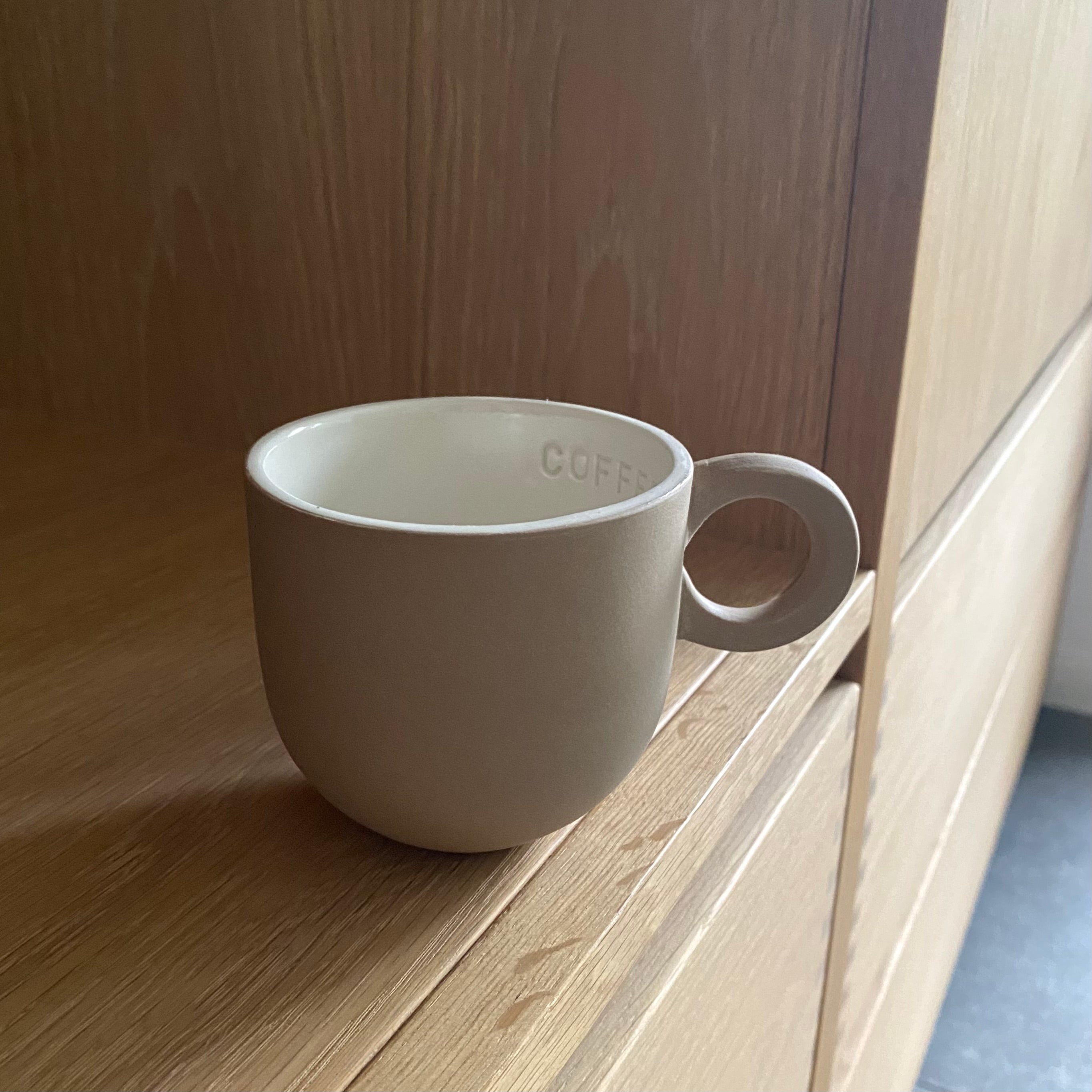 Chubby lille kaffekop i mokka håndlavet keramik med valgfri navn eller tekst