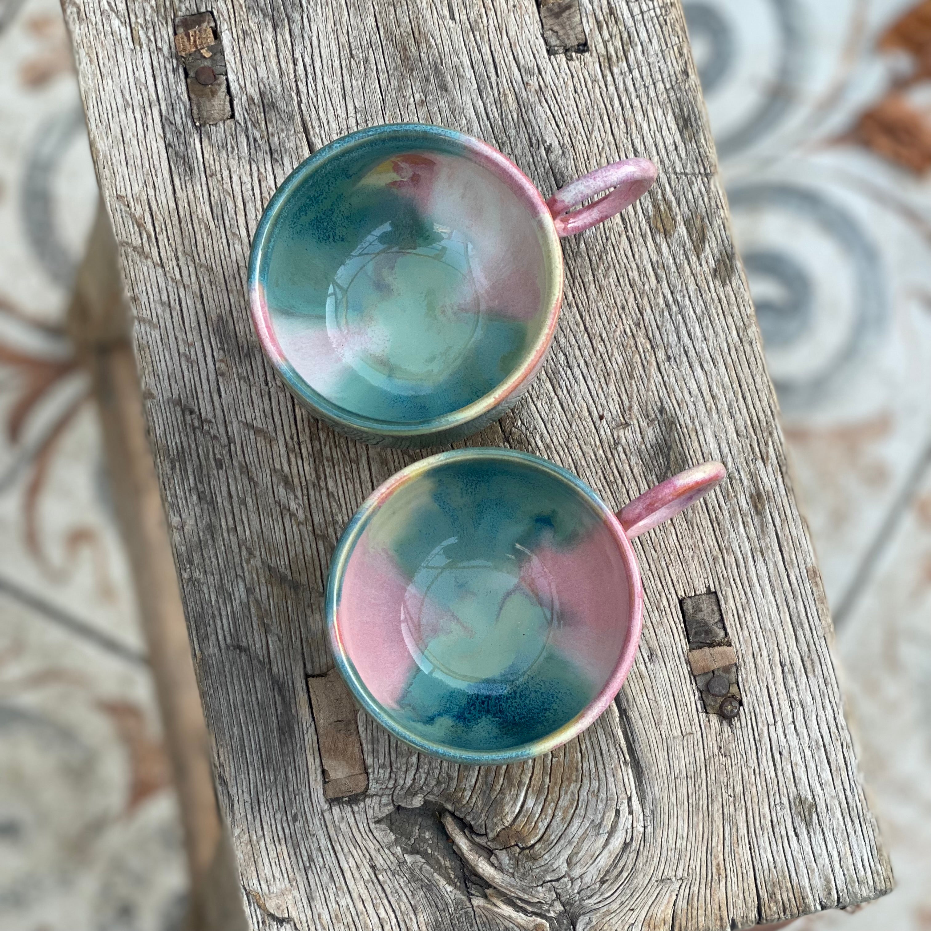 Keramik krus med hank - NAMI SOL unika glasur - håndlavet bestseller