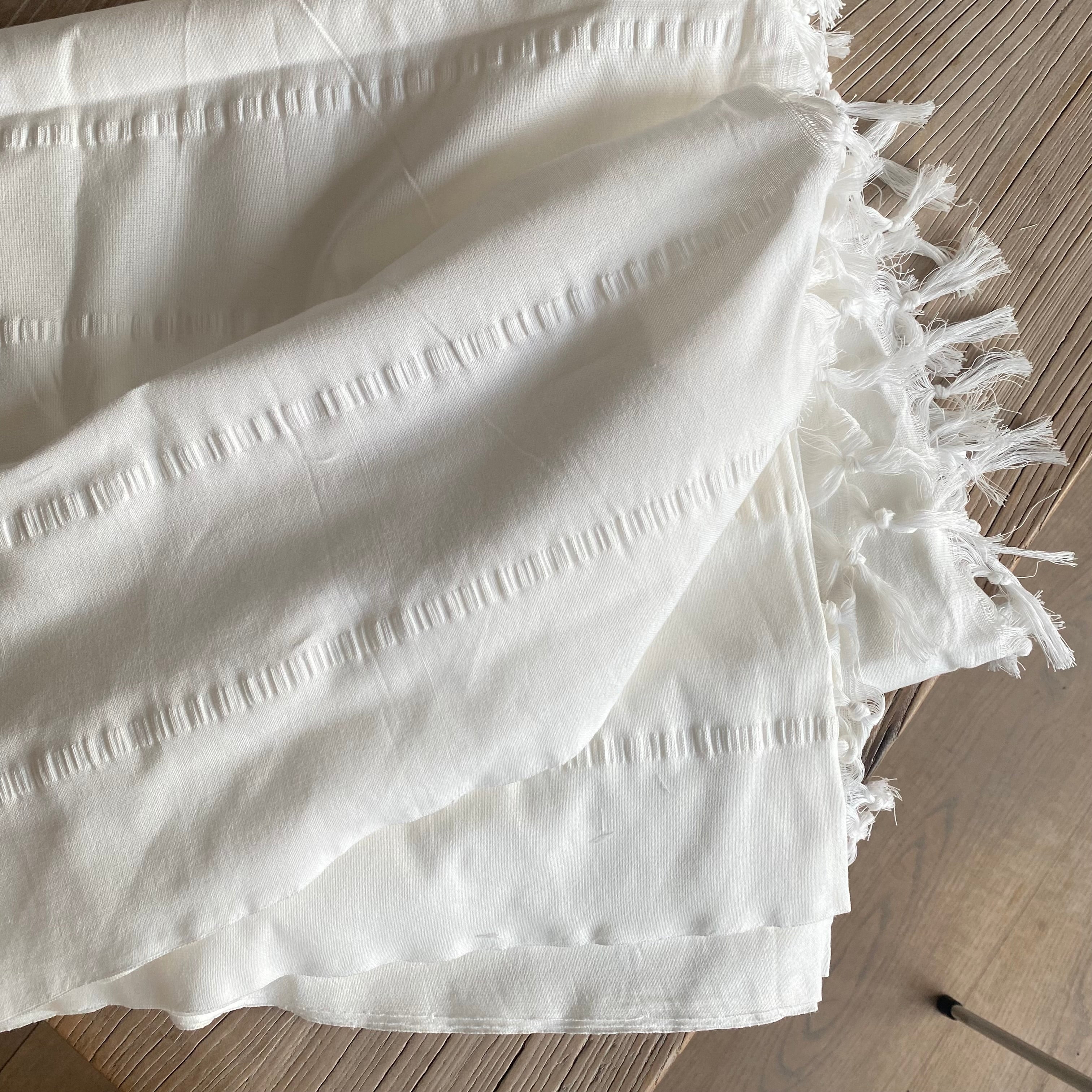 Stor hvid bomuldsdug 350 cm