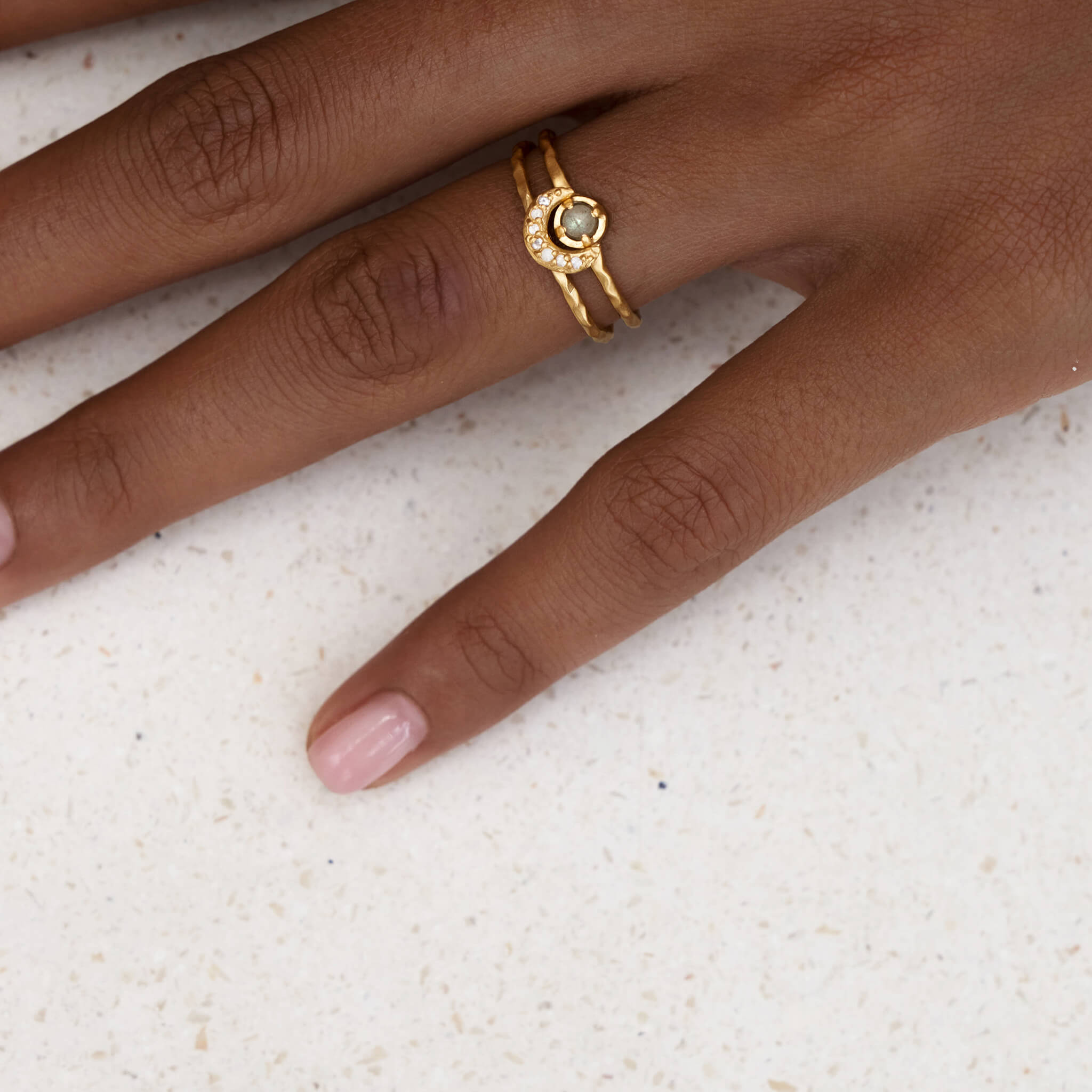 Ring, Dreamseed stack ring - 22 karat Guld Vermeil