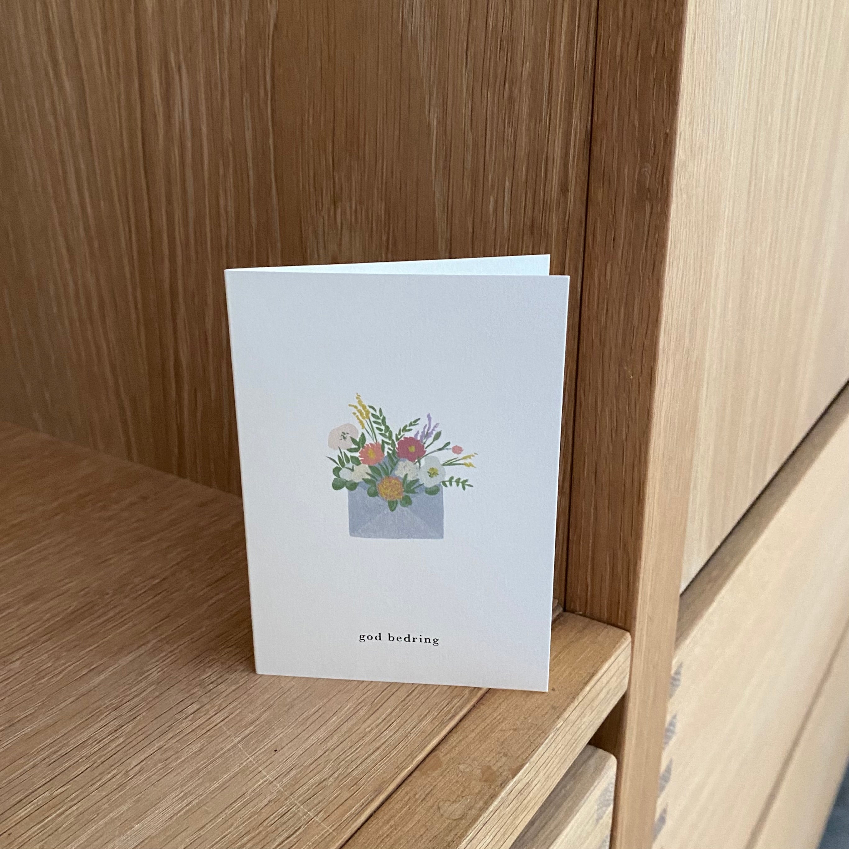 Lykønskningskort - lille kort til gaven - god bedring