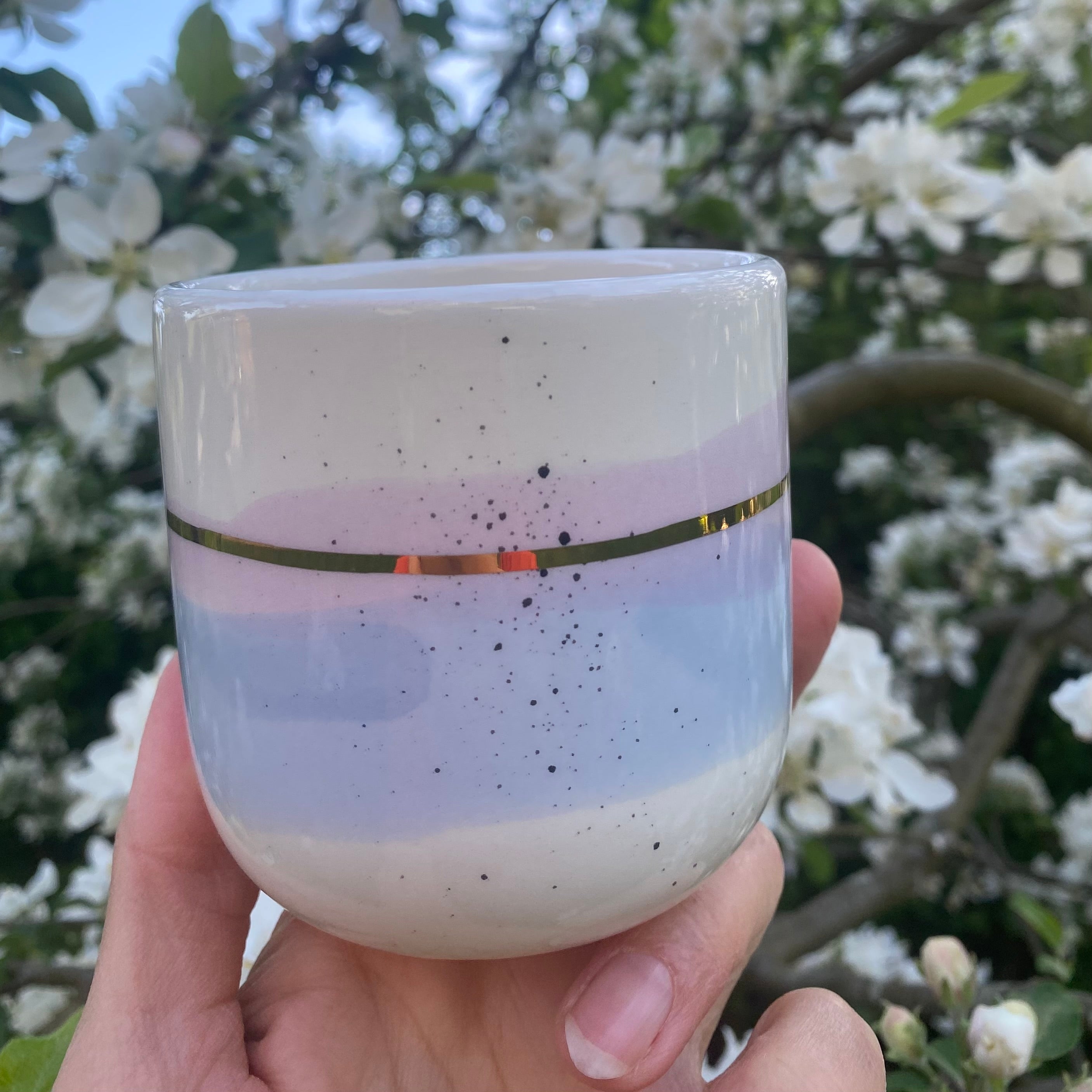 Marinski Heartmades latte cup Landscape - serenity (centre colors)