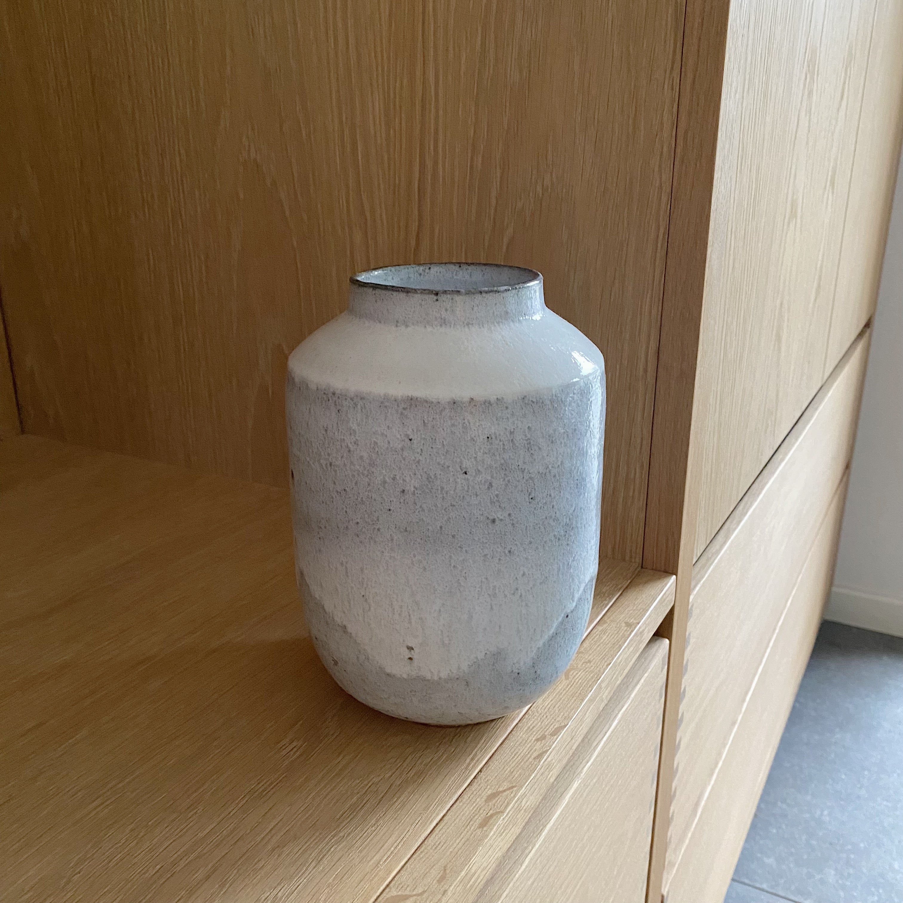 Tasja P vase large, dusty grey-blue