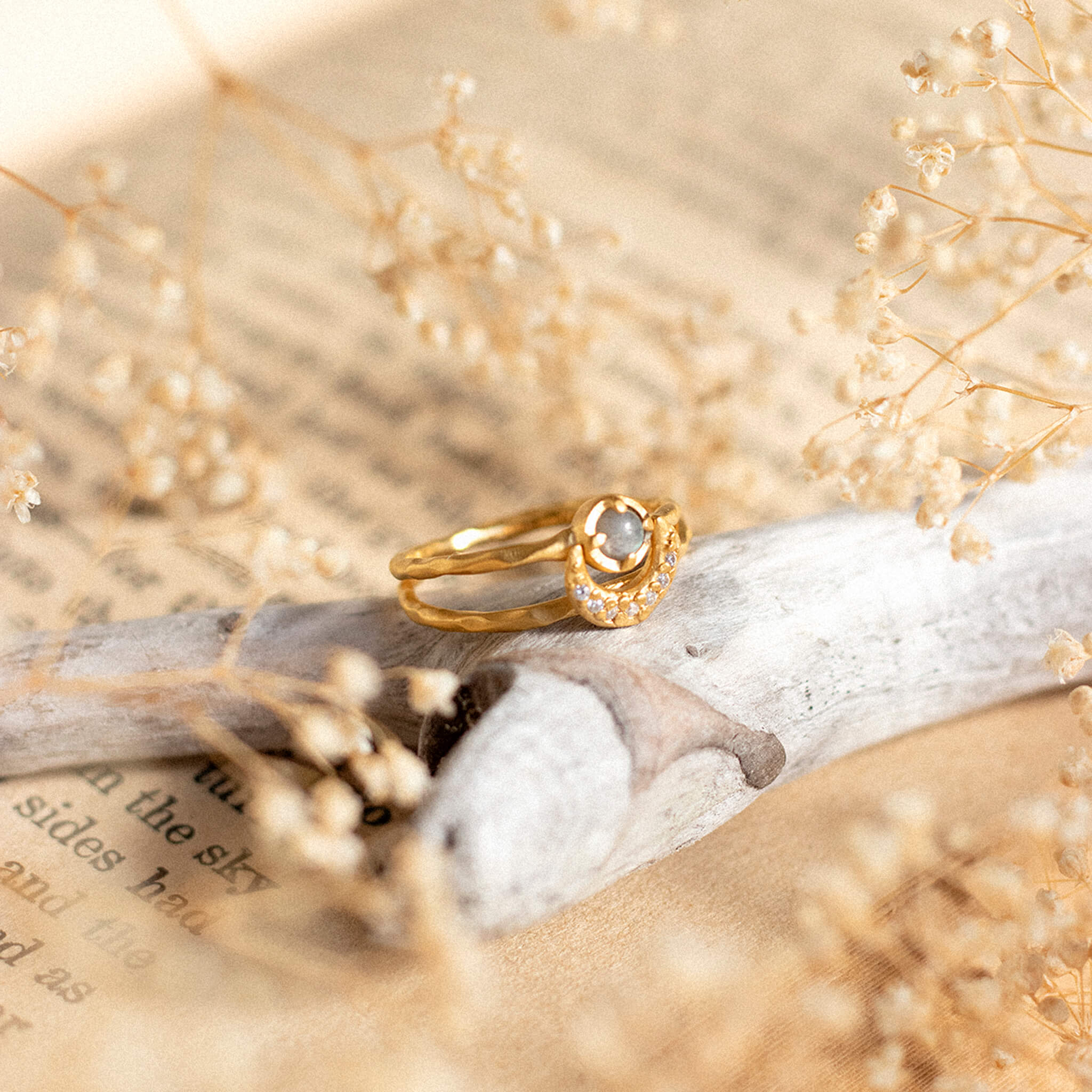 Ring, Dreamseed stack ring - 22 karat Guld Vermeil