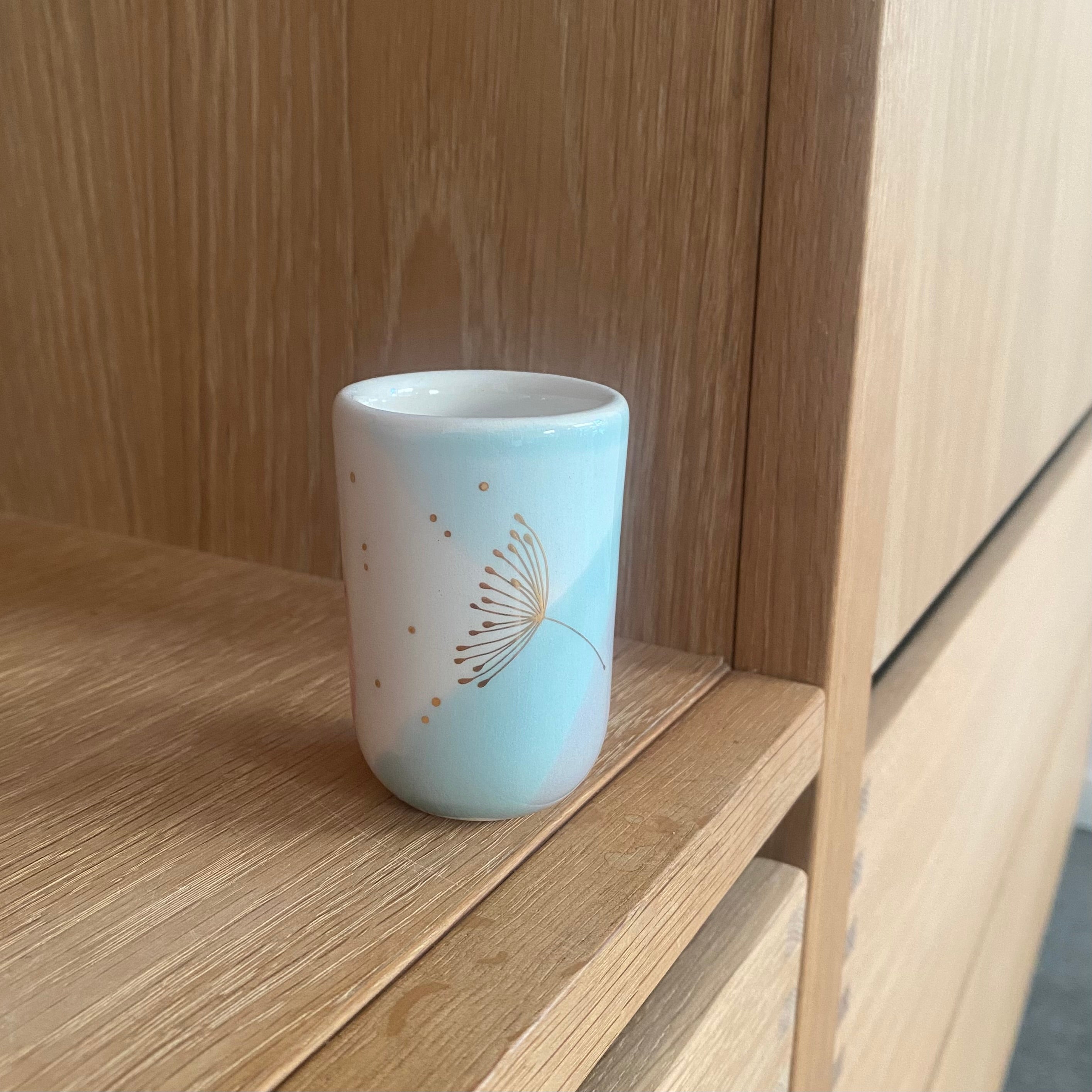 Espresso kop xs dandelion - mint, rosa - håndlavet keramik