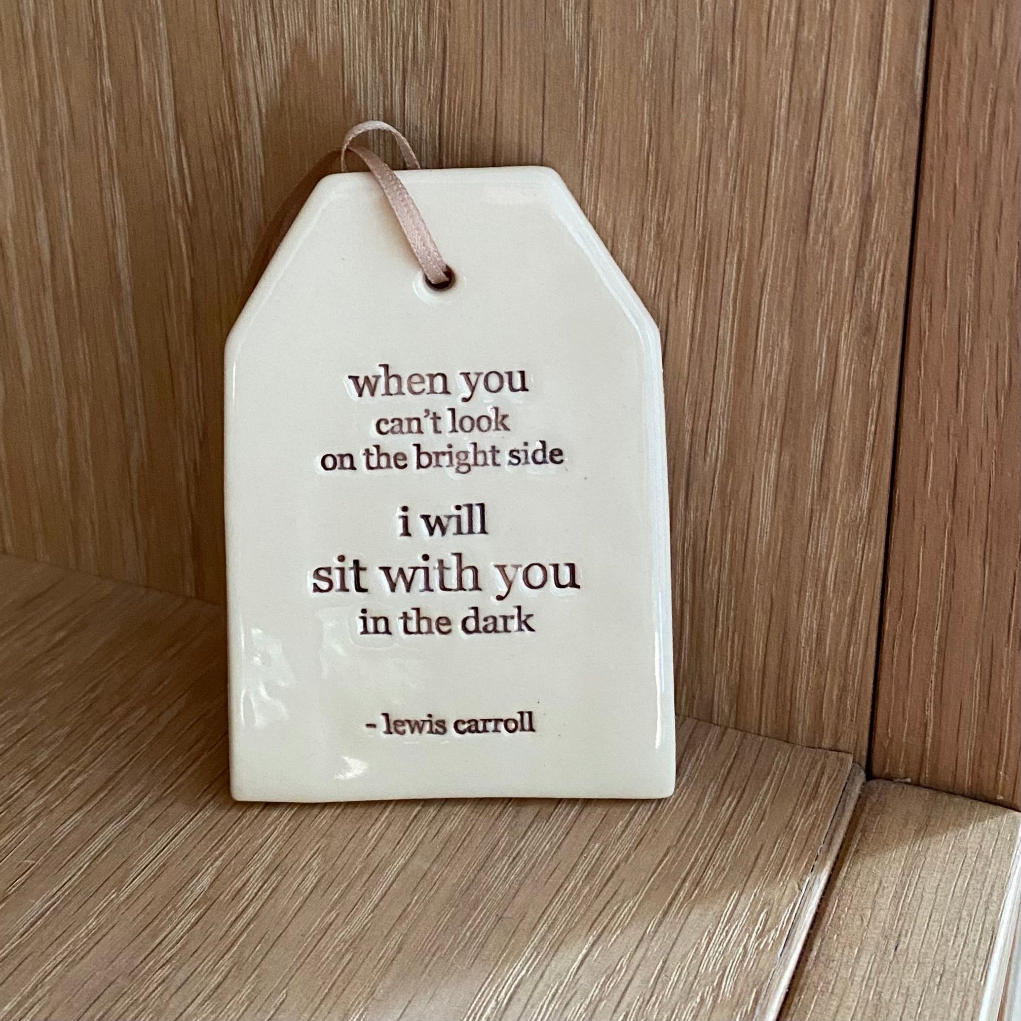 Paper Boat Press quote tag - when you can't look......