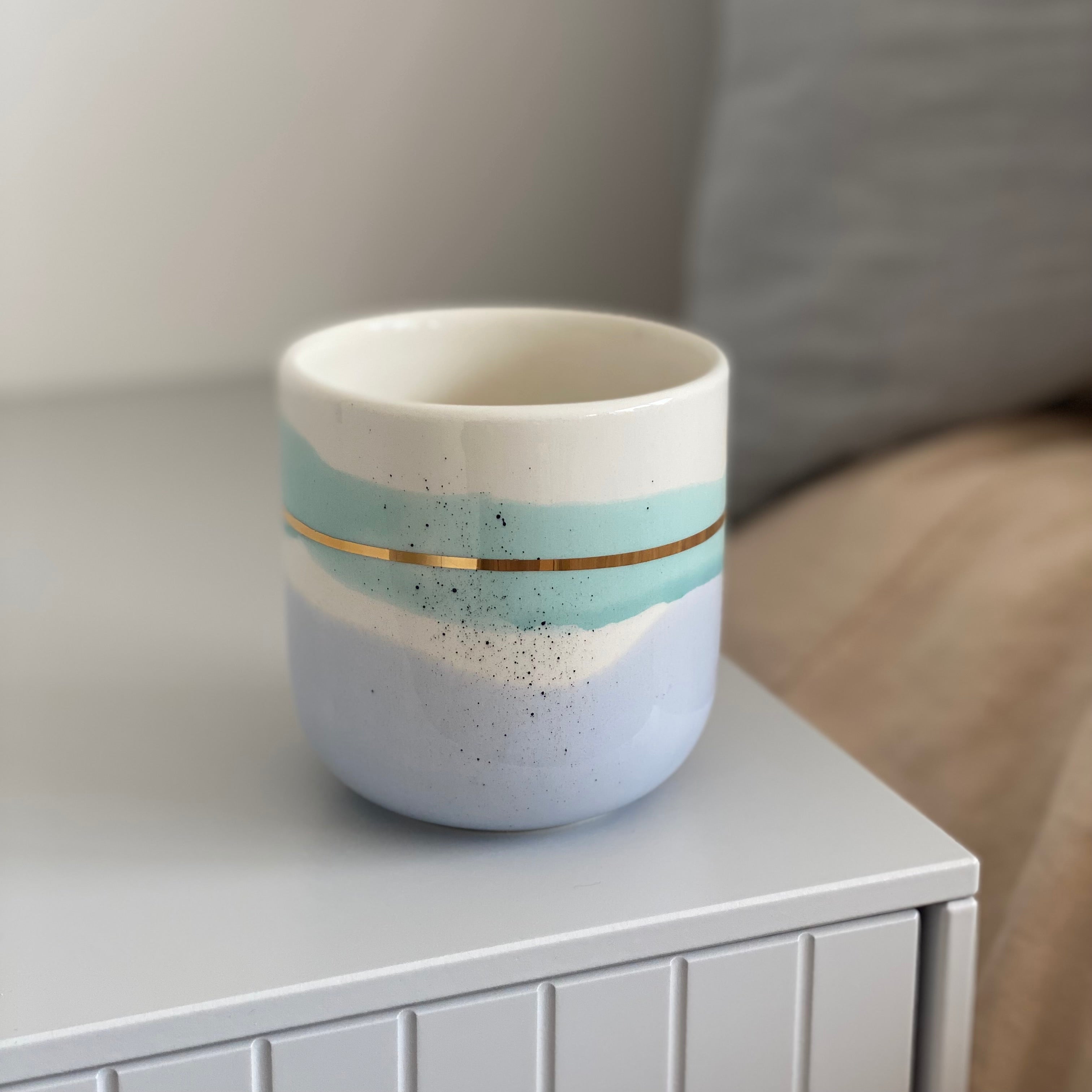 1 BACK Marinski Heartmade latte cup Landscape - light celestial blue and dusty mint