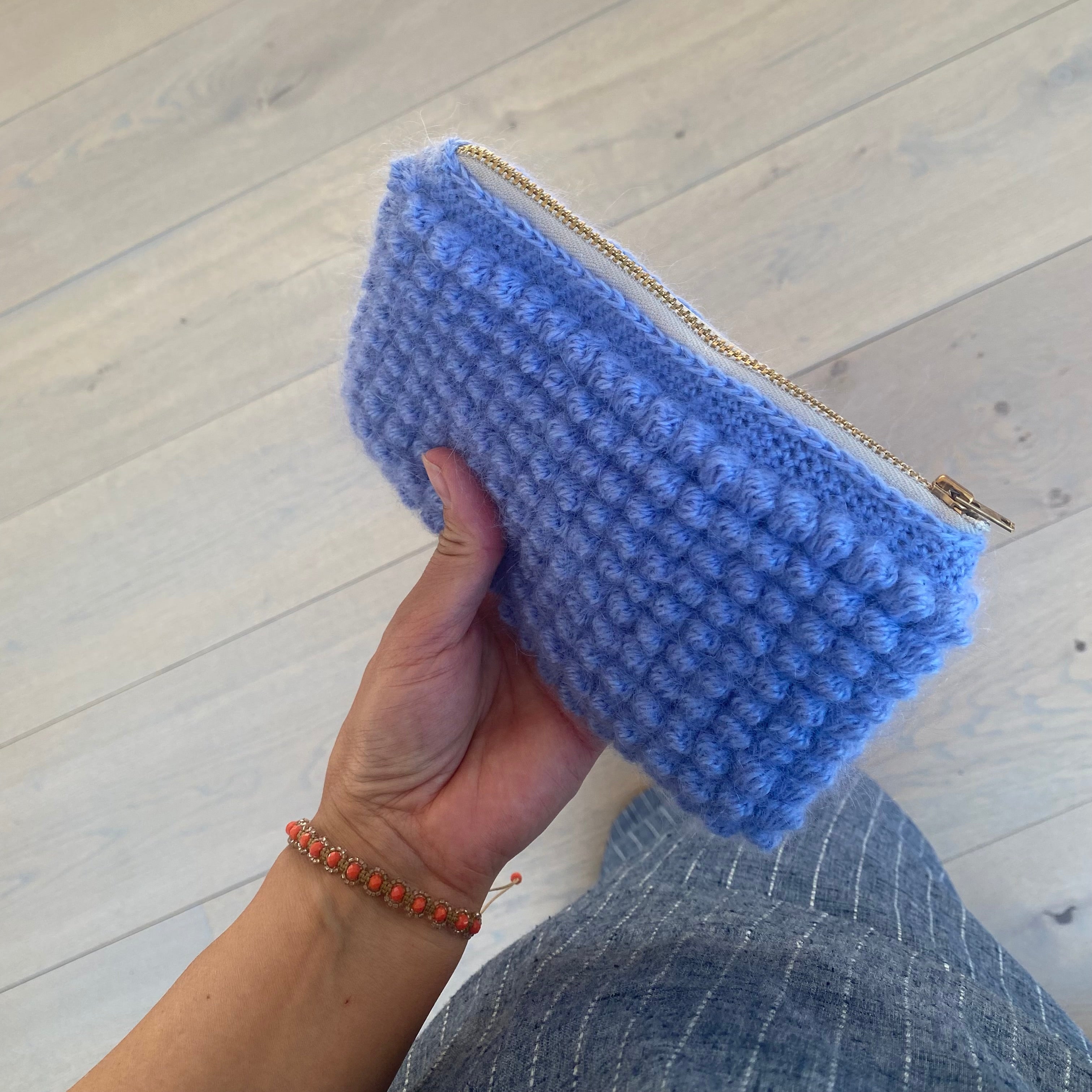 Marie boble clutch lavendel – hæklet i mohair, begrænset antal