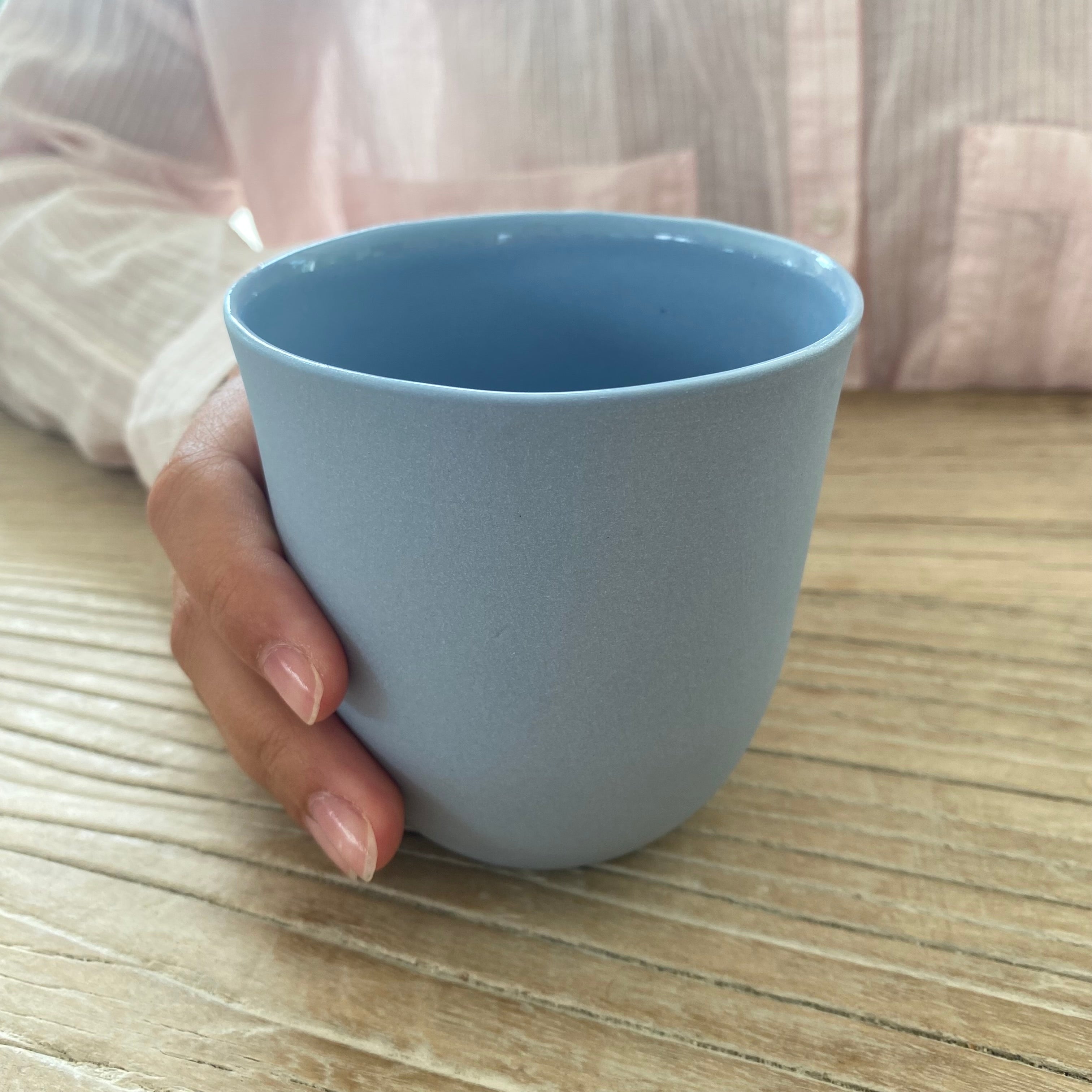 Line Rønnest latte cup - dusty blue