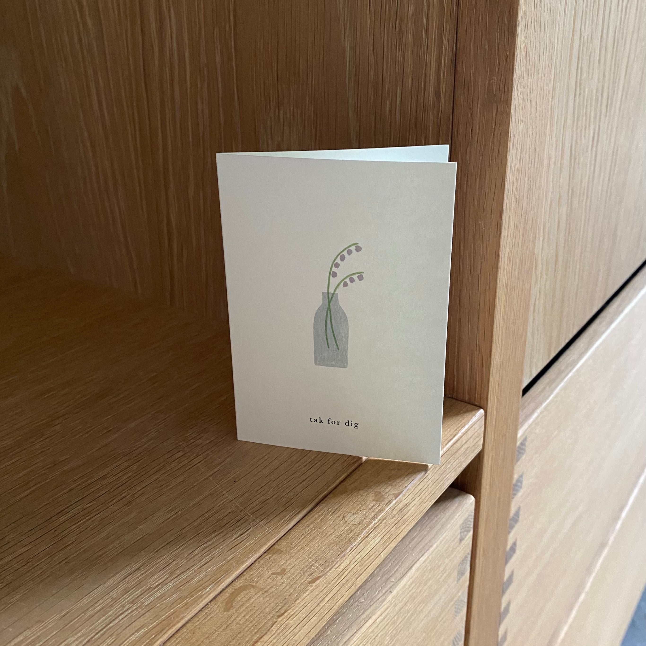 Lykønskningskort - lille kort til gaven - tak for dig