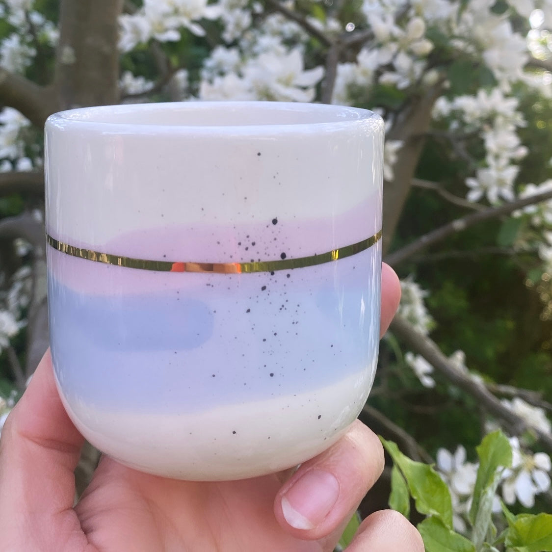 Marinski Heartmades latte cup Landscape - serenity (centre colors)