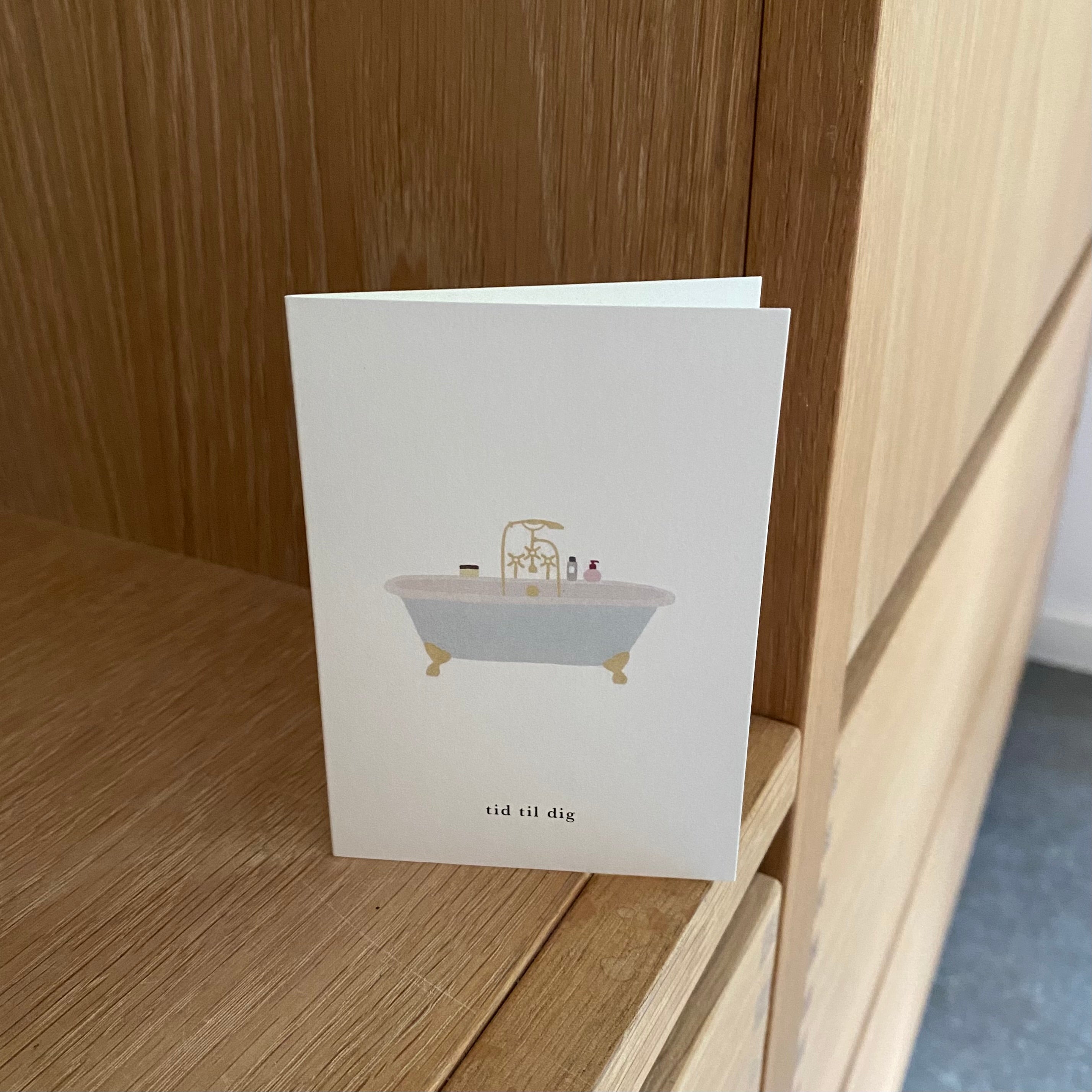 Lykønskningskort - lille kort til gaven - tid til dig