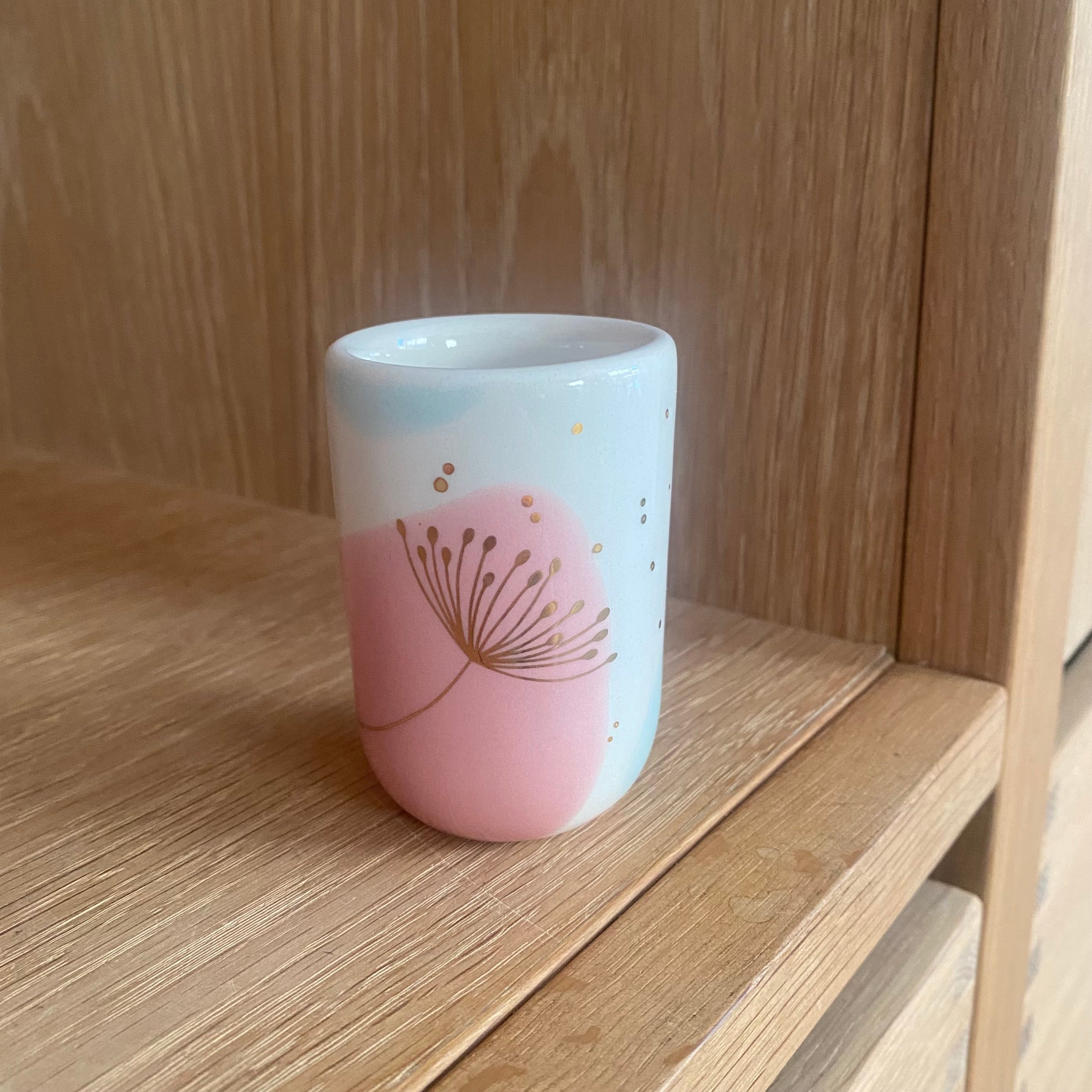 Espresso kop xs dandelion - mint, rosa - håndlavet keramik