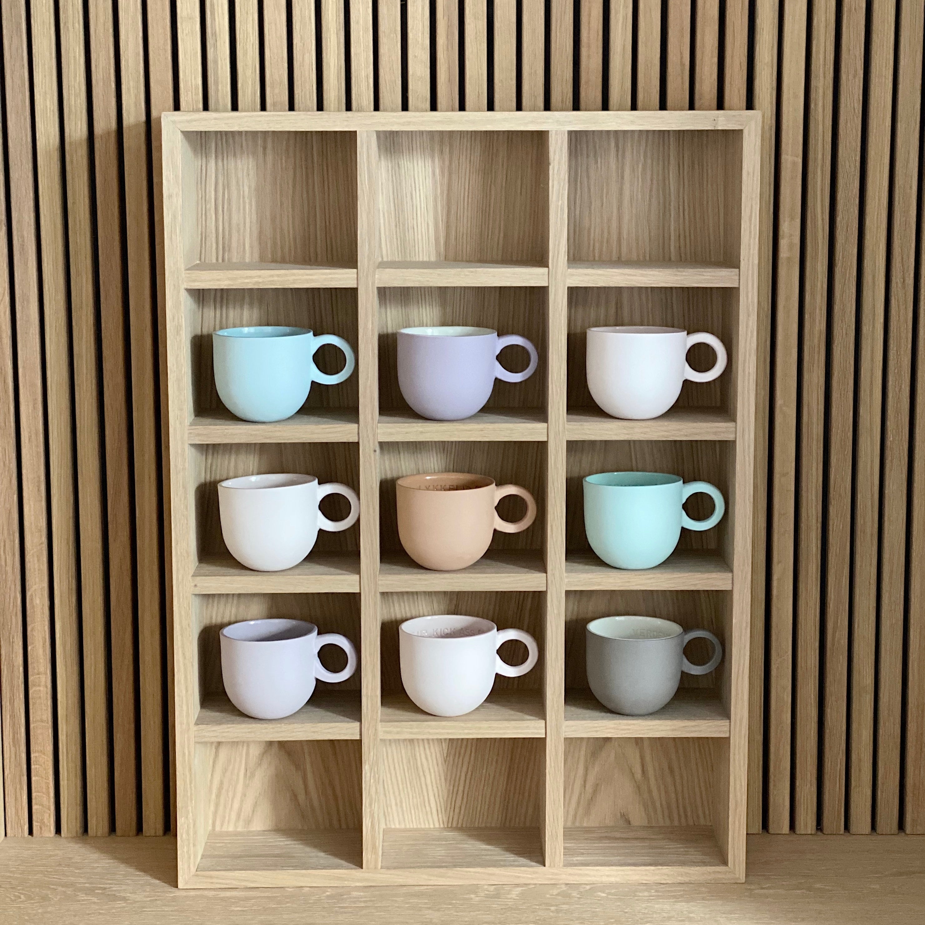 Chubby kaffekop i mint håndlavet keramik