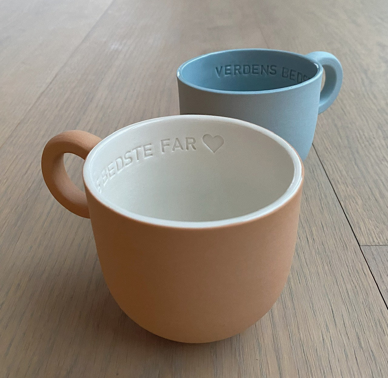 Chubby kaffekop i paprika håndlavet keramik