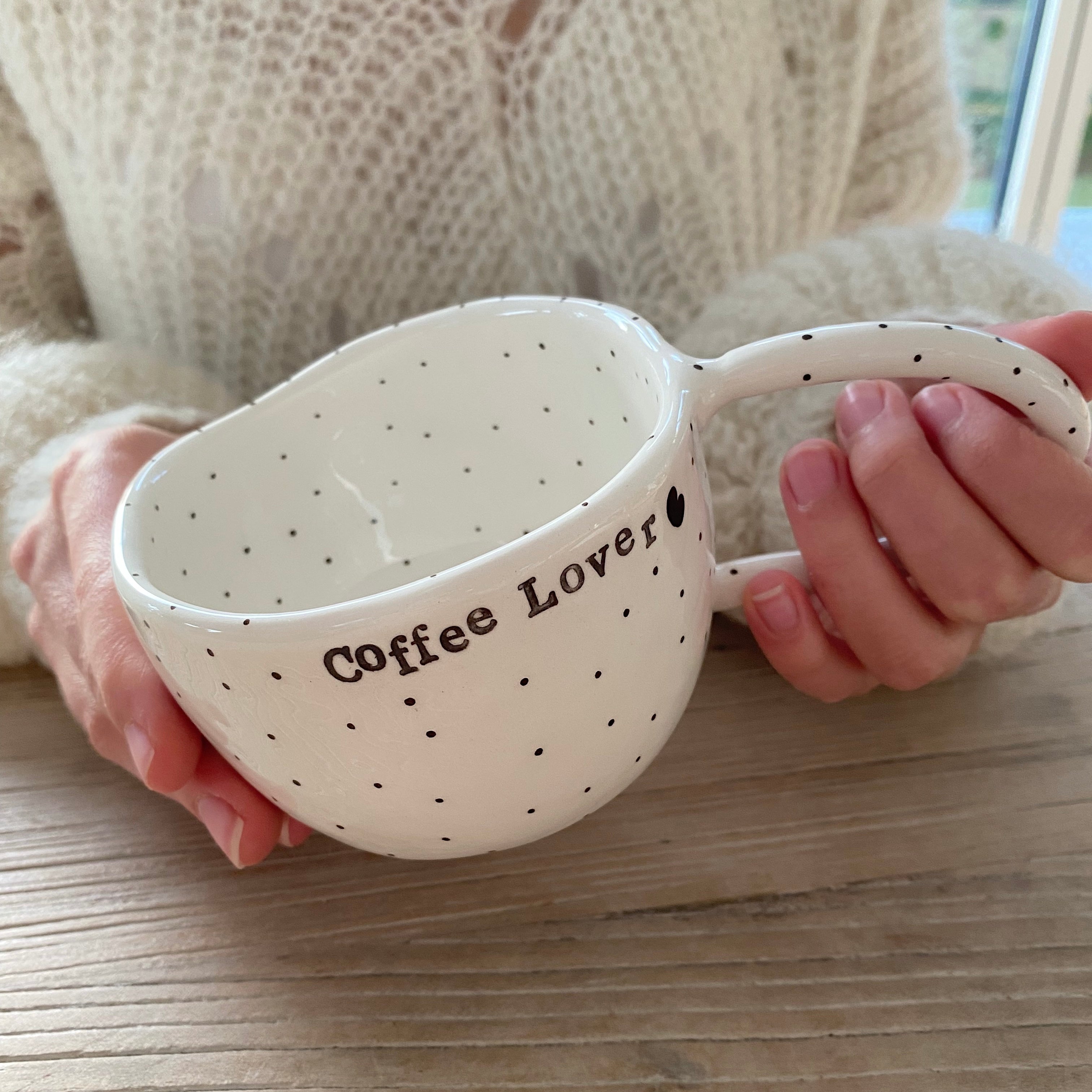 krus med tekst coffee lover gave til kaffeelskeren hos unika:k