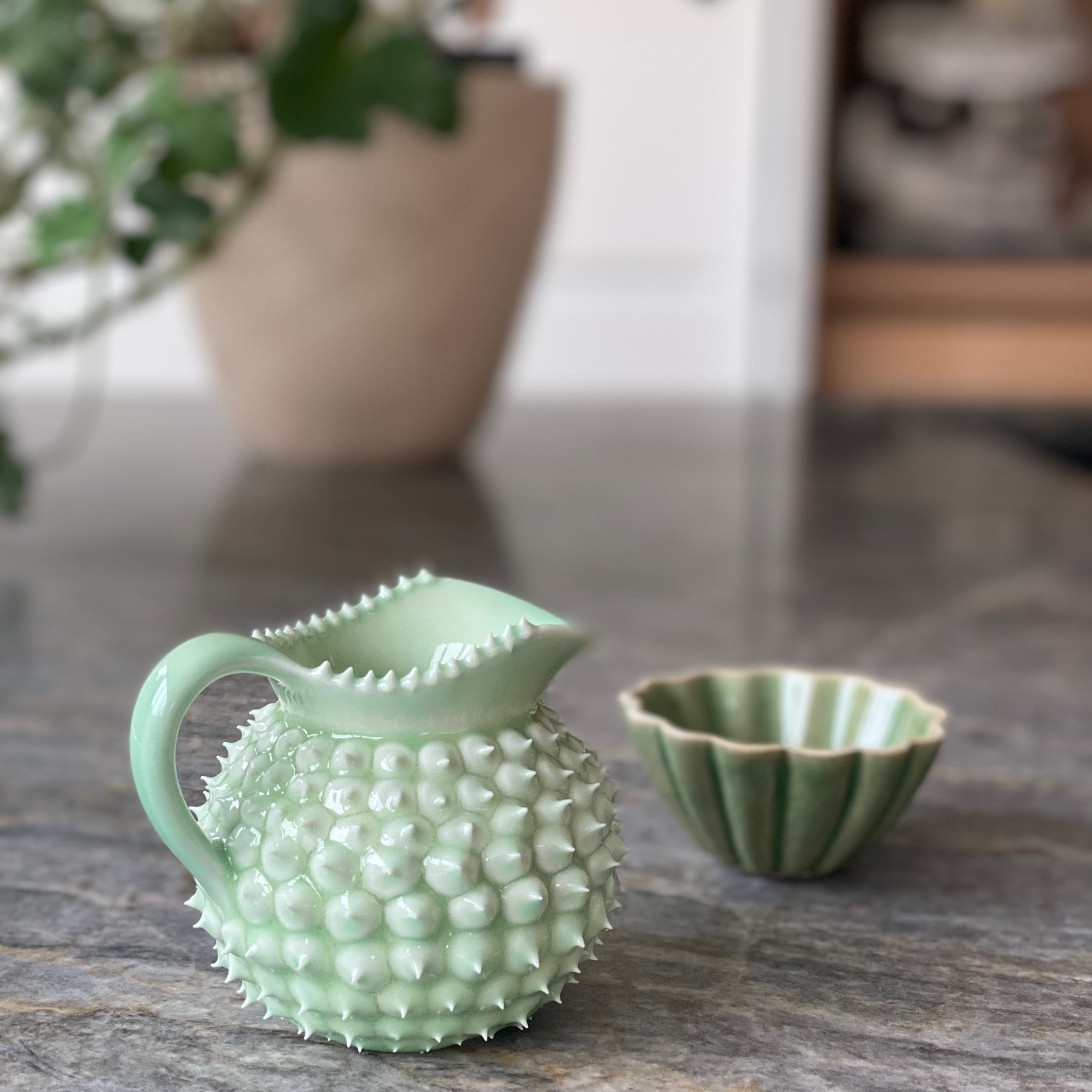 Henriette Duckert spiked milk jug - light green