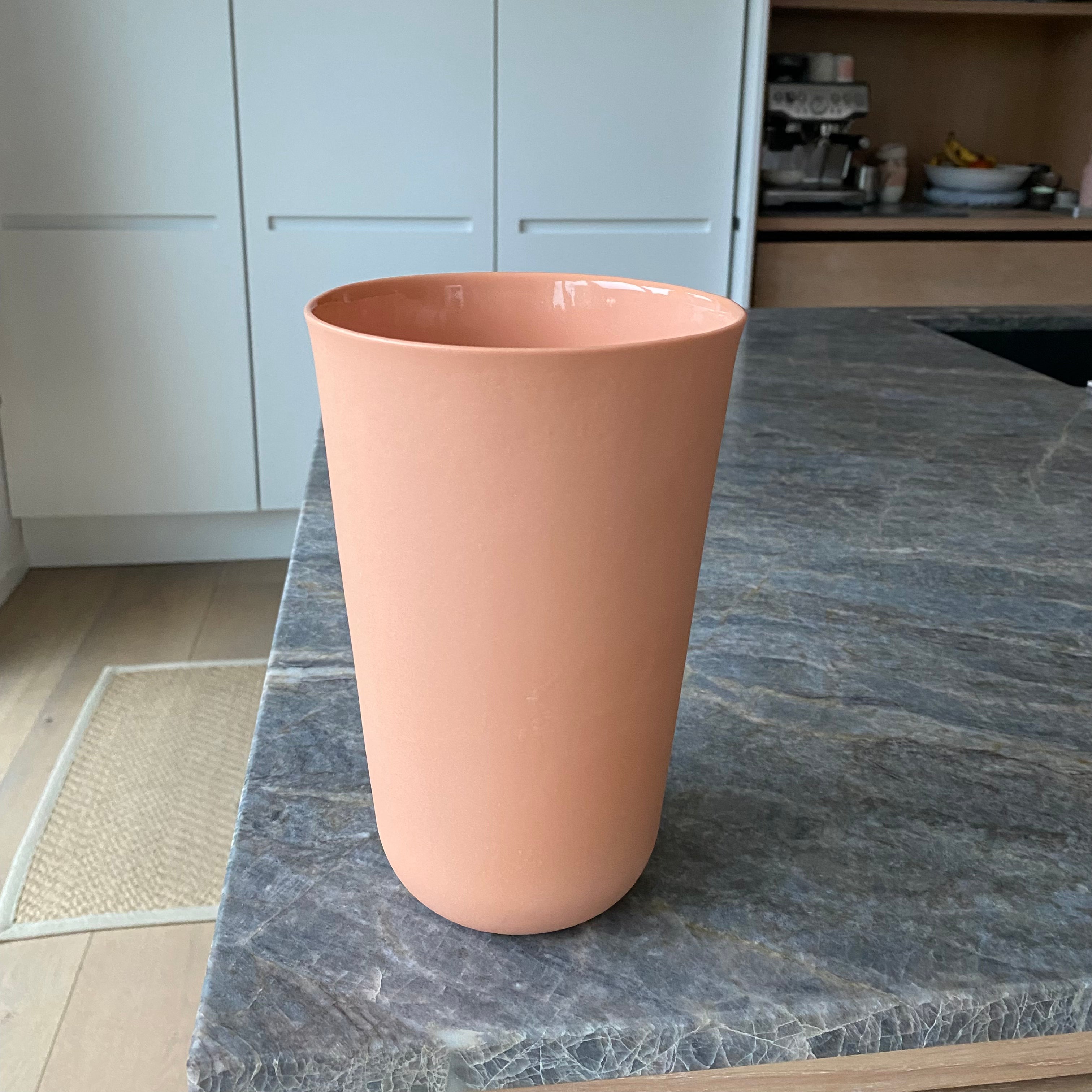 Line Rønnest ceramic vase tall - coral