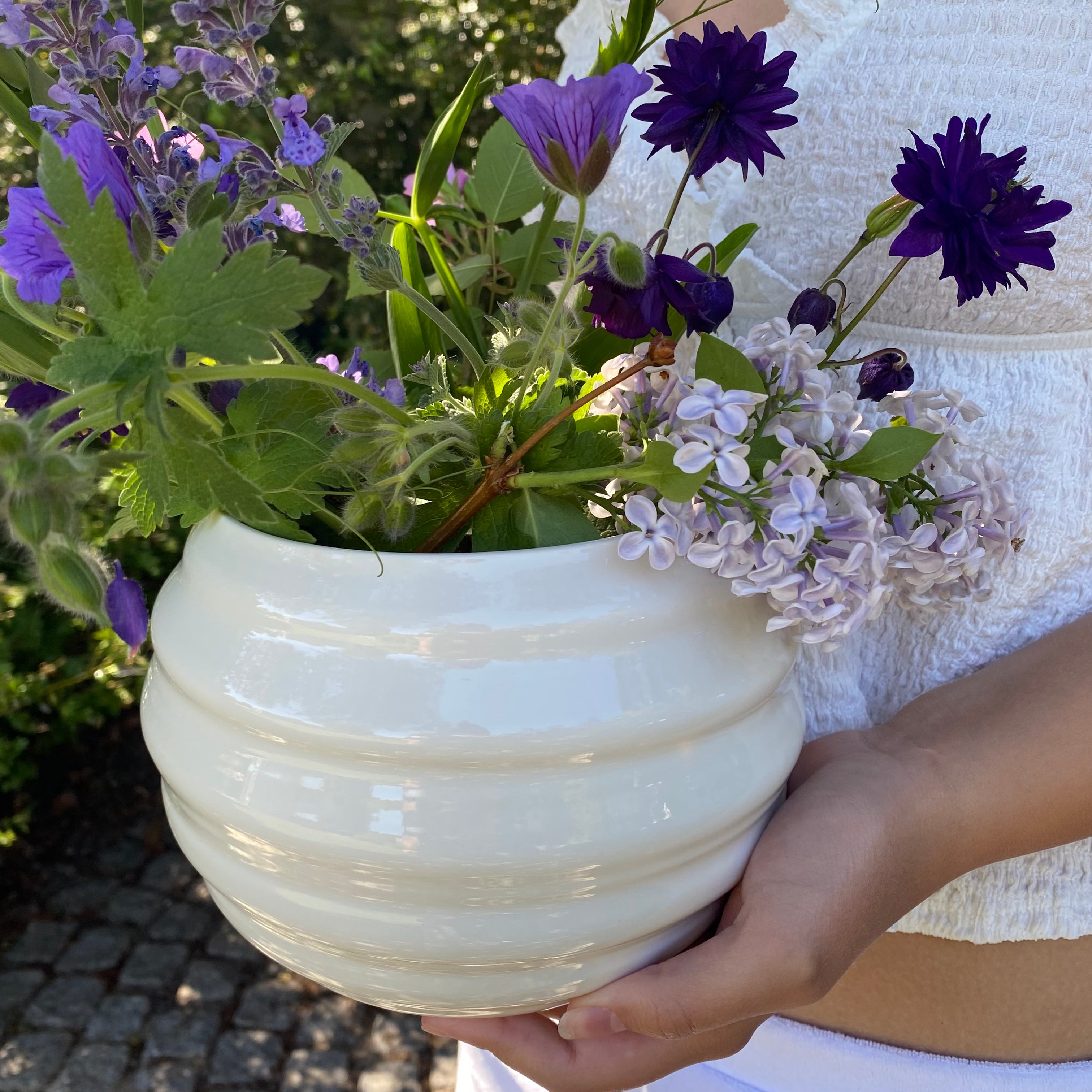 Wauw design vase Songlines - hvid