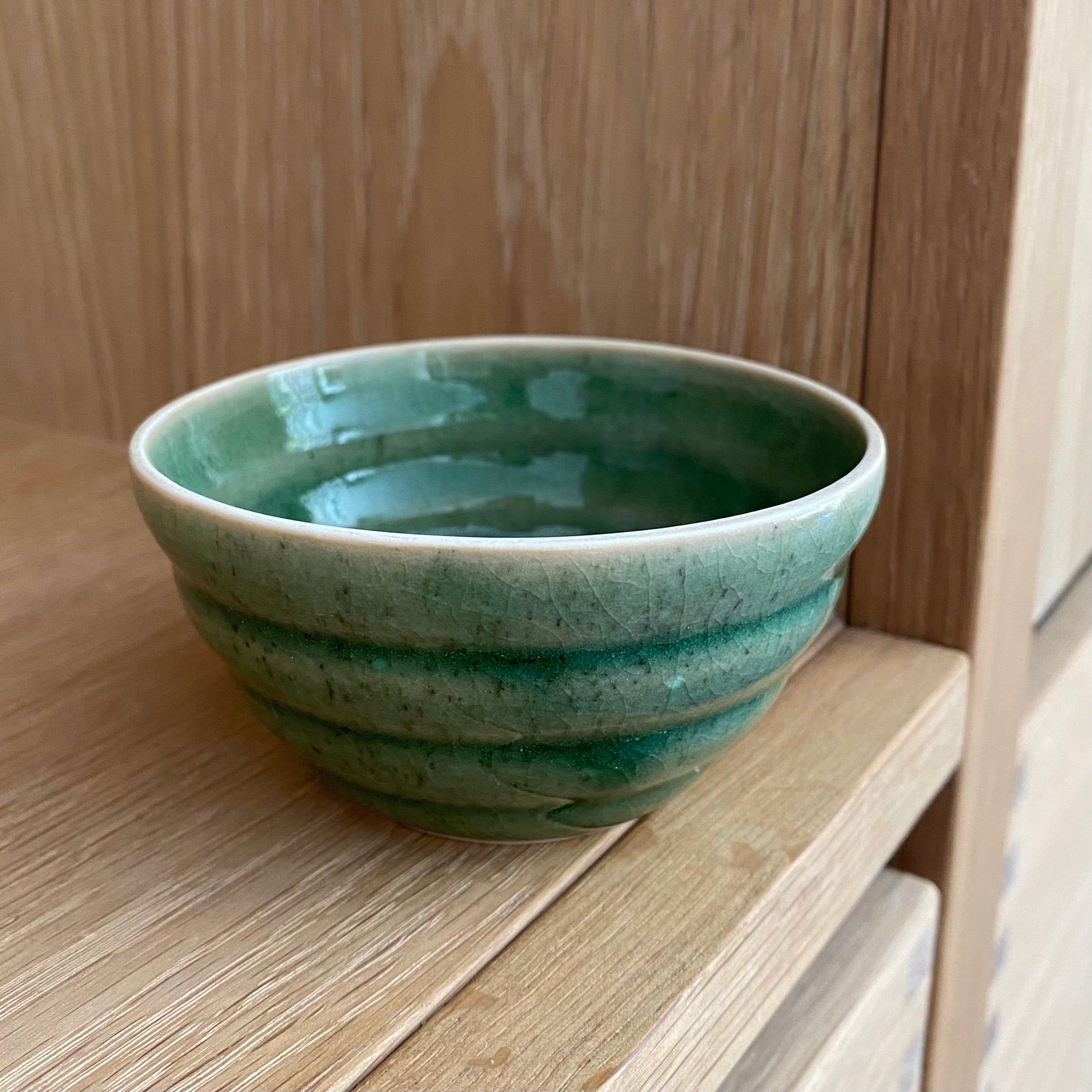 Hanne Bertelsen small bowl Rille - dark green