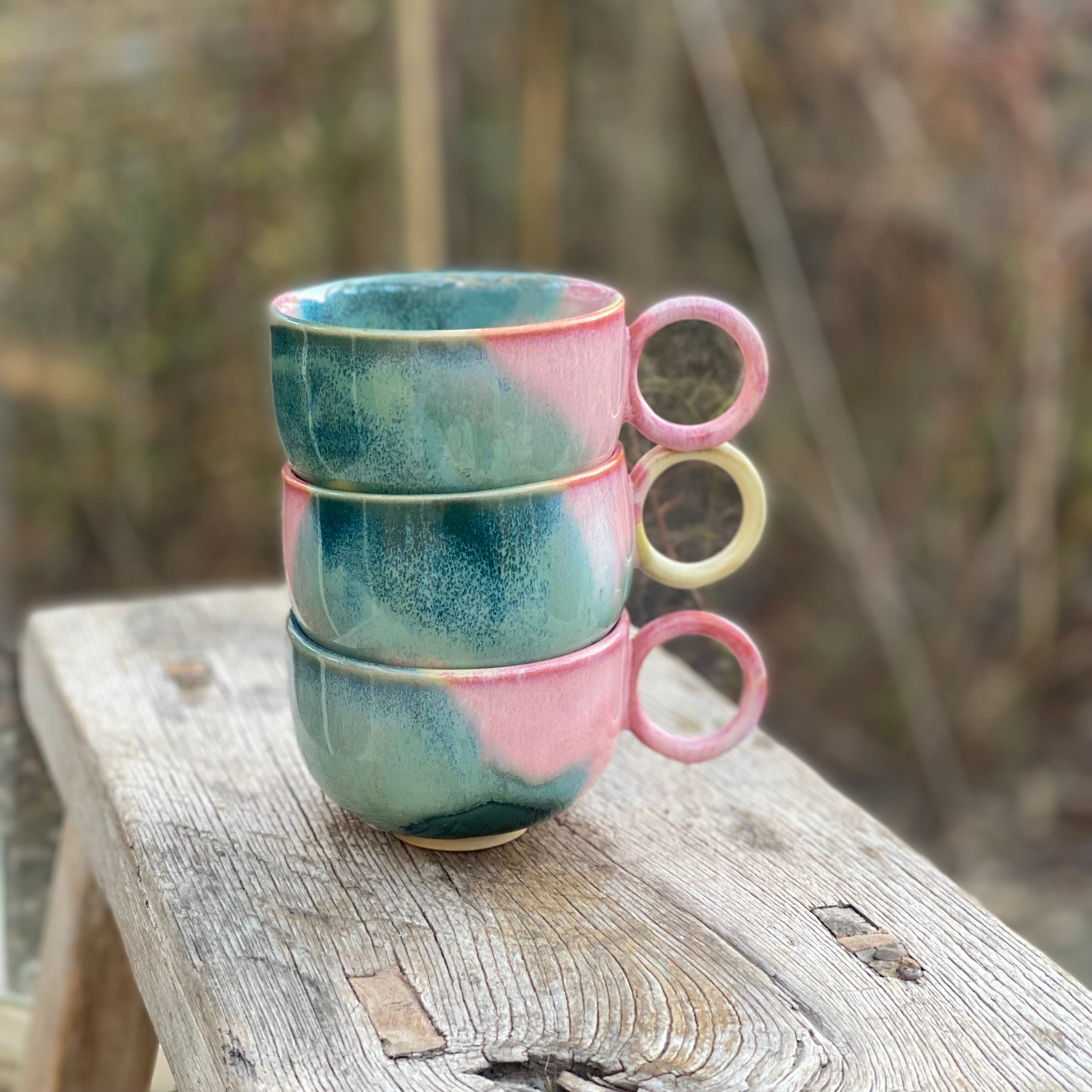 Keramik krus med hank - NAMI SOL unika glasur - håndlavet bestseller